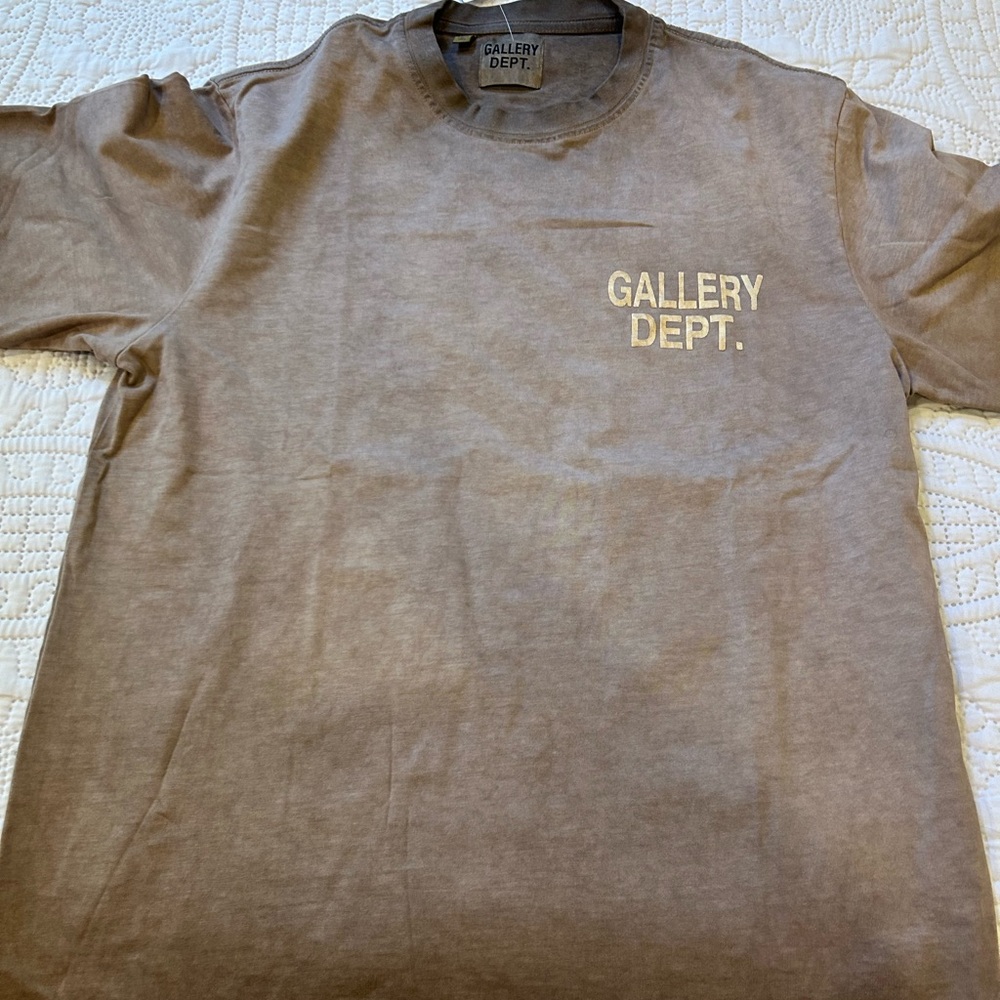 Gallery Dept Tan Tee with Gold Tag